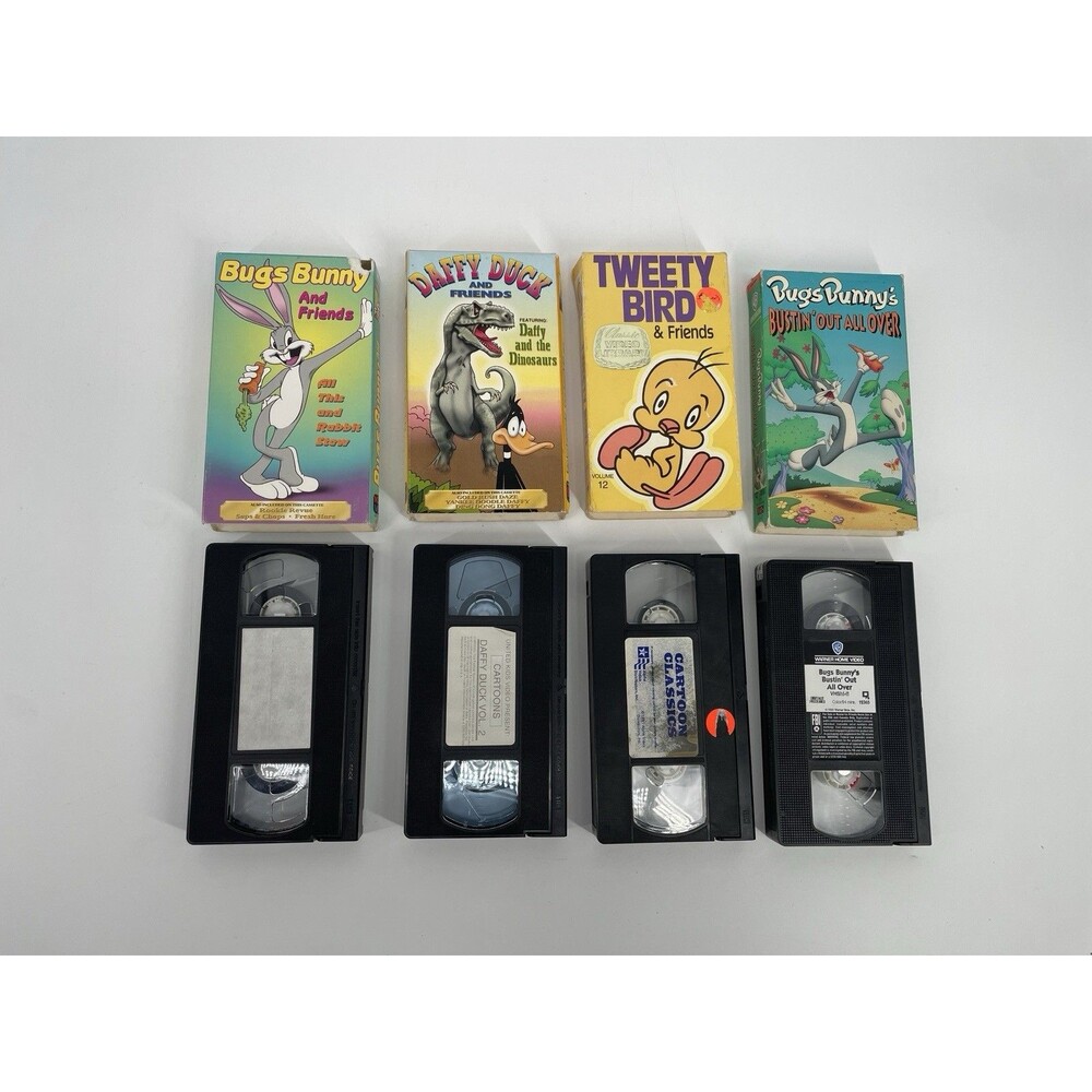 80s 90s Looney Tunes VHS Lot 4 Bugs Bunny Daffy Duck Tweety Warner Bros - Picture 2 of 13